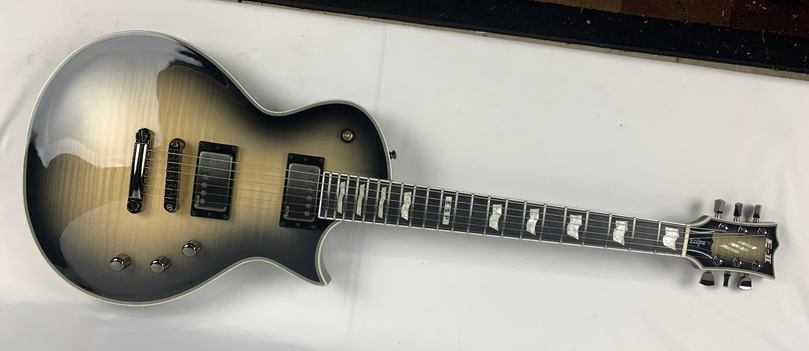 ESP E-II Eclipse Full Thickness Black Natural Burst Electric Guitar + Hard Case
