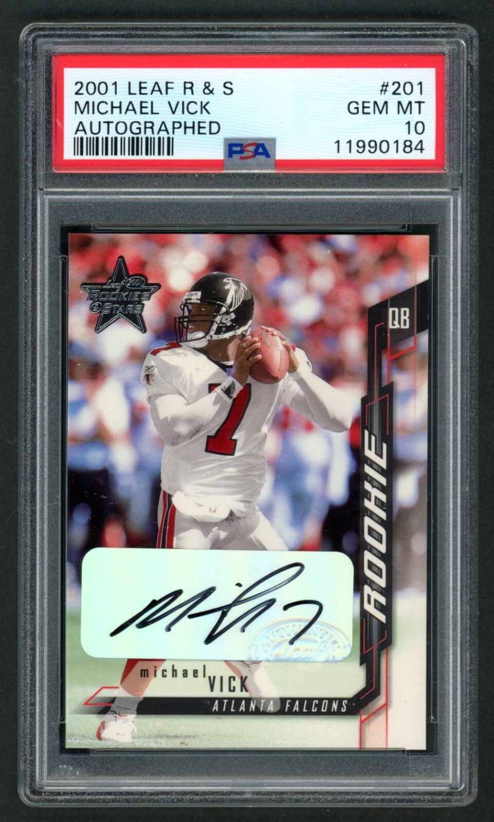 2001 Leaf Rookies & Stars Michael Vick RC AUTO /230 PSA 10 GEM MINT 💎