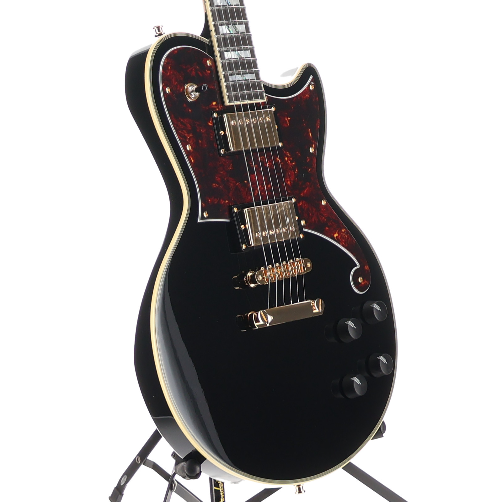 D’angelico Deluxe Atlantic – Solid Black, Expert Setup (P9) (01001)