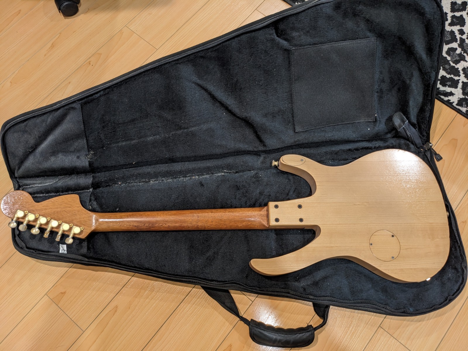 Custom Curly Maple Electric Guitar with Warmoth Neck and TKL gig bag
