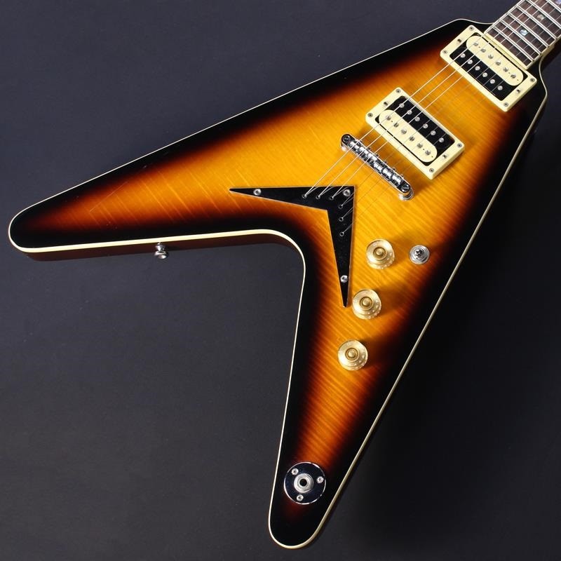 DEAN V79 Flame Maple Used Top: Maple body Rosewood w/Gig case