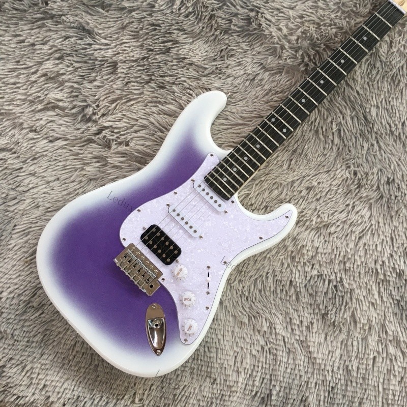 solid Purple Electric Guitar Maple Neck SSH Pickups Chrome hardware guitar