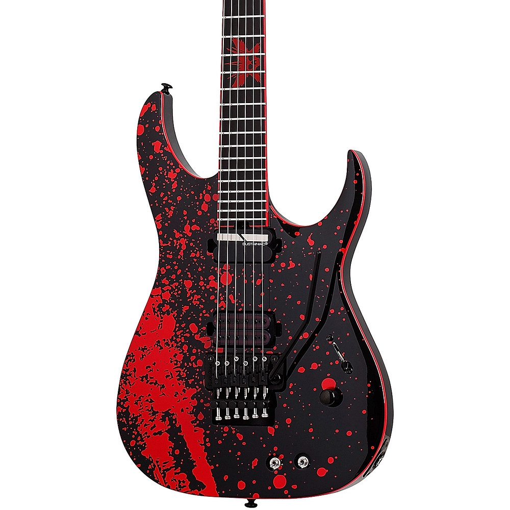 Schecter Guitar Research Sullivan King Banshee6 FRS Guitar Obsidian Blood