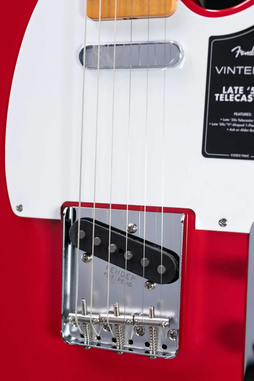 Fender Vintera III Late ’50s Telecaster Electric Guitar – Dakota Red with Gig Ba