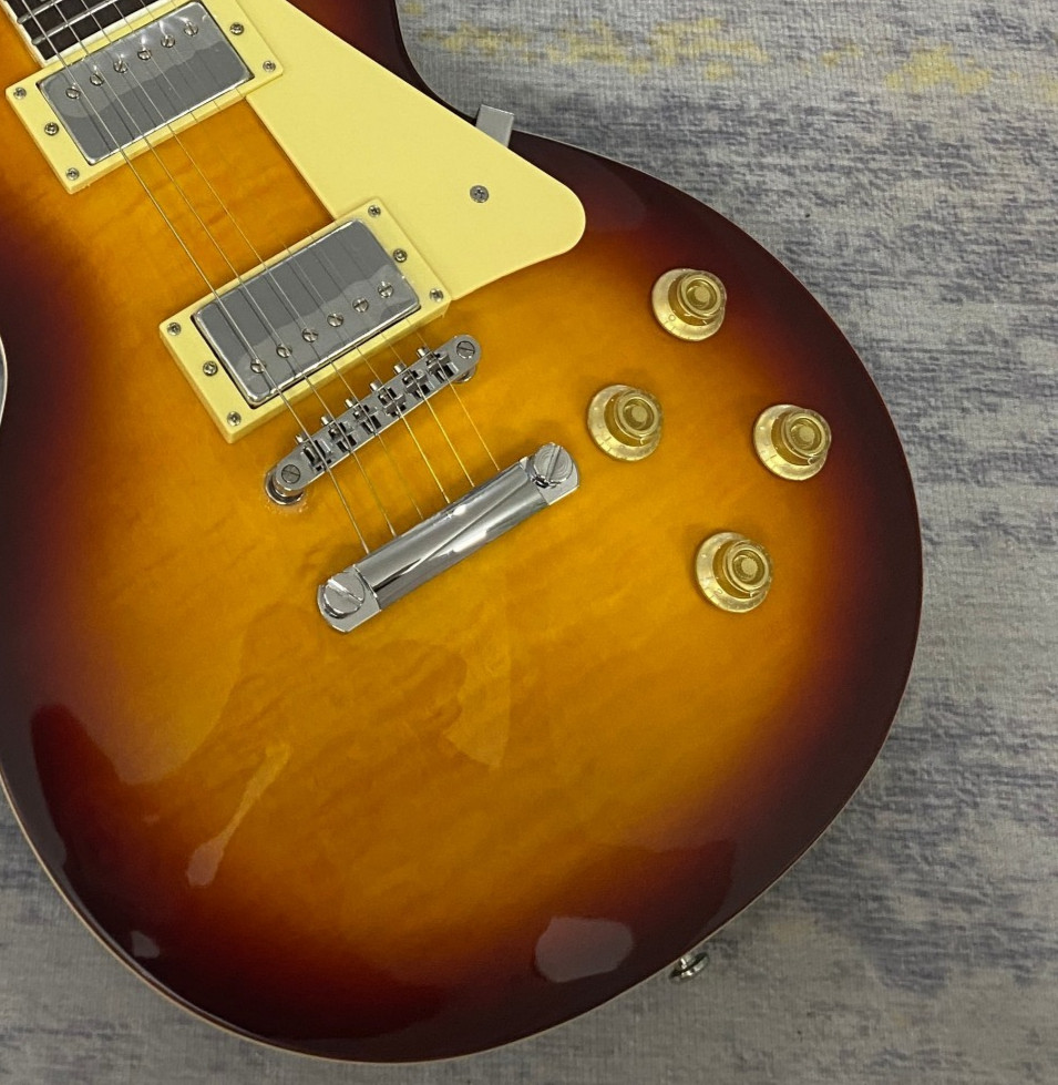 🔥Low Price Classics Solid Electric Guitar Warm Brown finish flame maple veneer