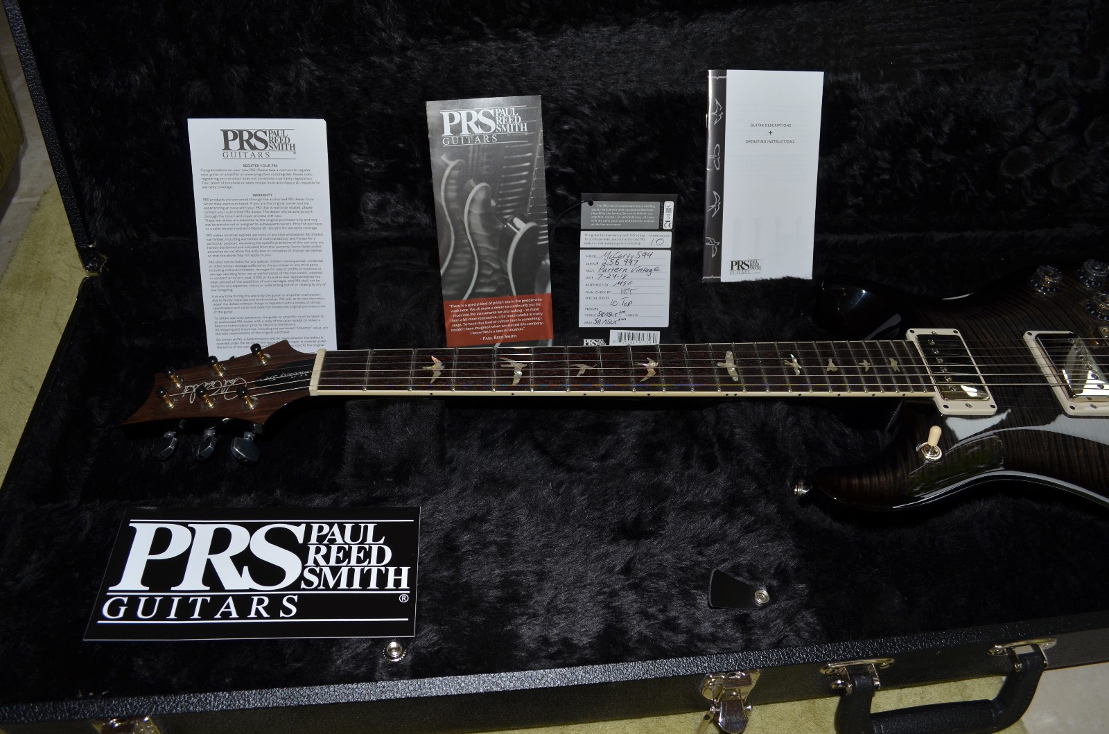 PRS McCarty 594 Charcoal 10-Top