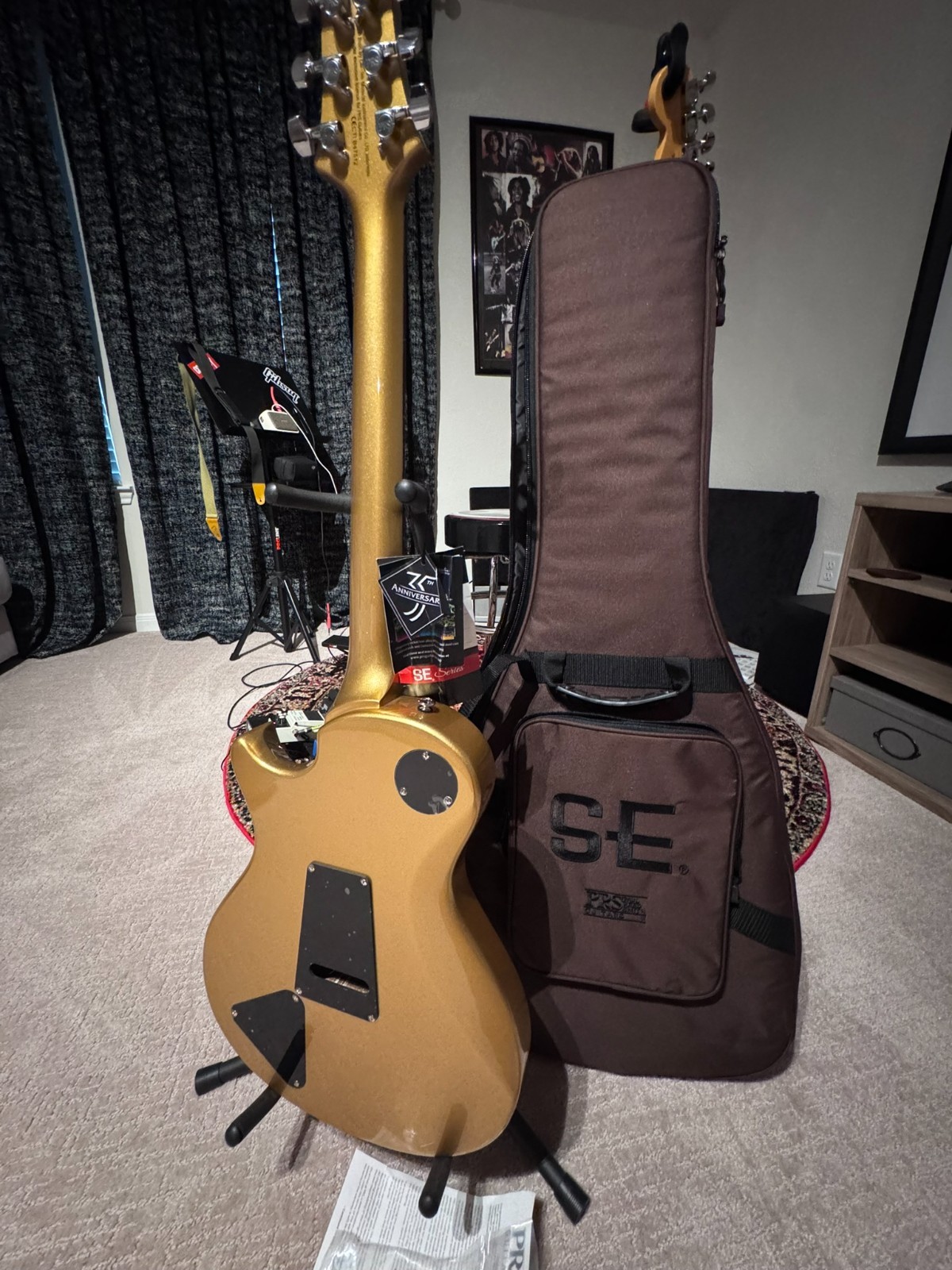 PRS SE Santana Singlecut Trem Egyptian Gold