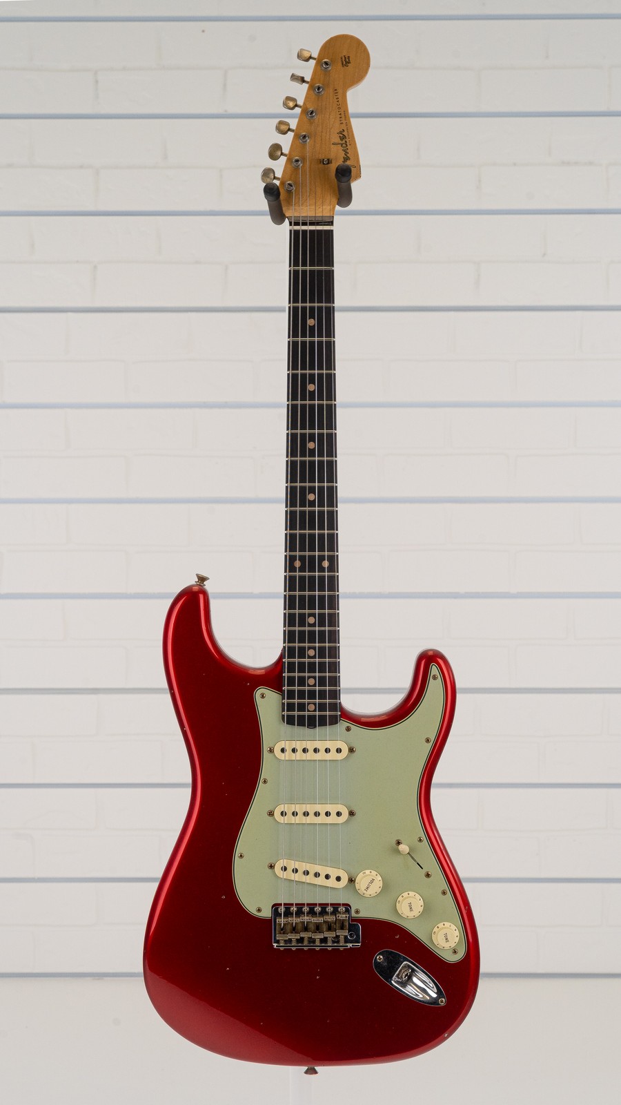 Fender Custom Shop 1960 Strat JR Electric Guitar, Rosewood, Aged Candy Apple Red