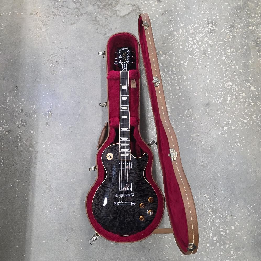 Gibson Les Paul Standard 2016 T Trans Black Flame Top Electric Guitar OHSC USA