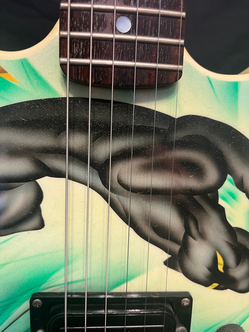 1989 Robin Raider Custom Guitar-Panther Graphic-Reverse Headstock W/Case
