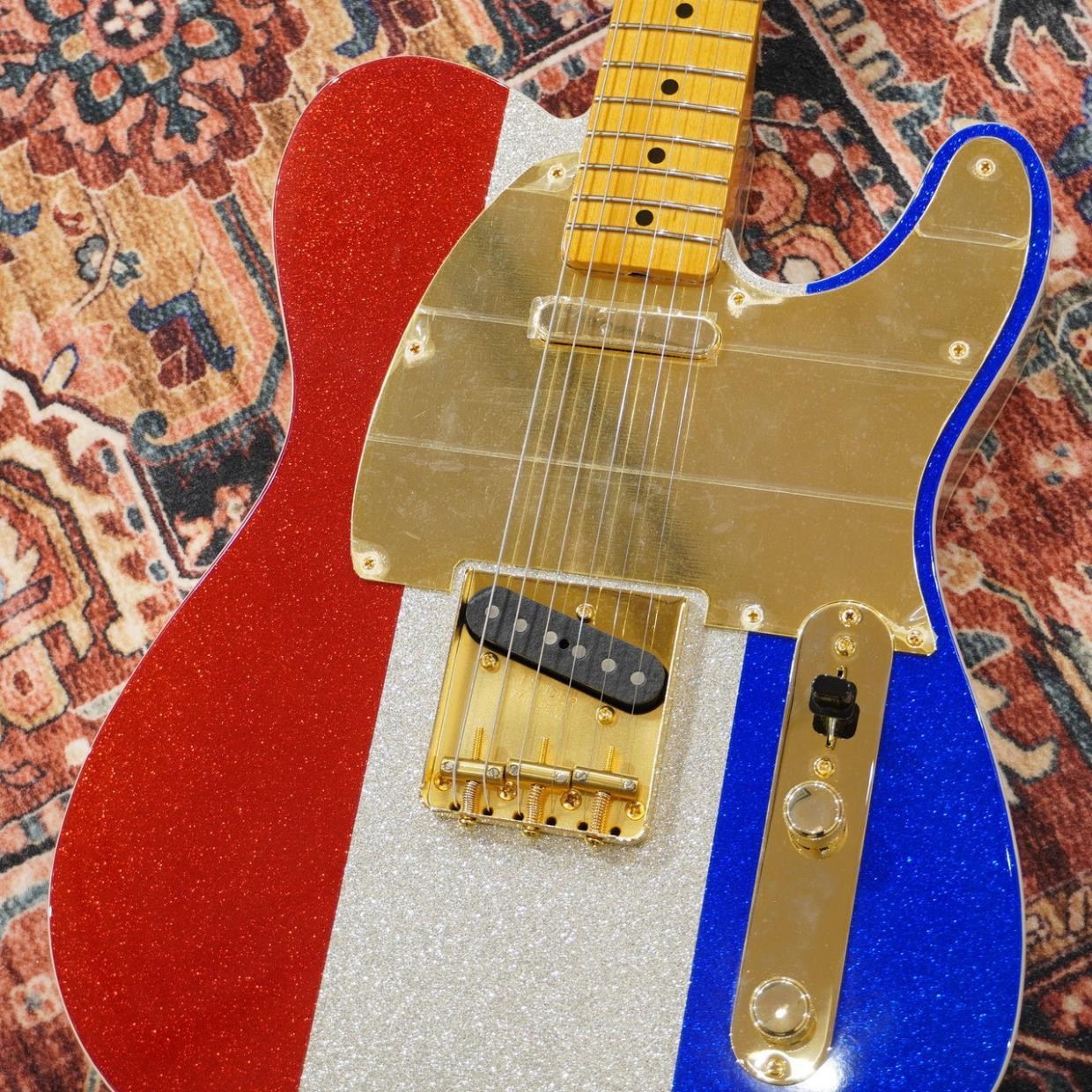 Fender Limited Buck Owens Telecaster Red Silver And Blue Sparkle *Ci896