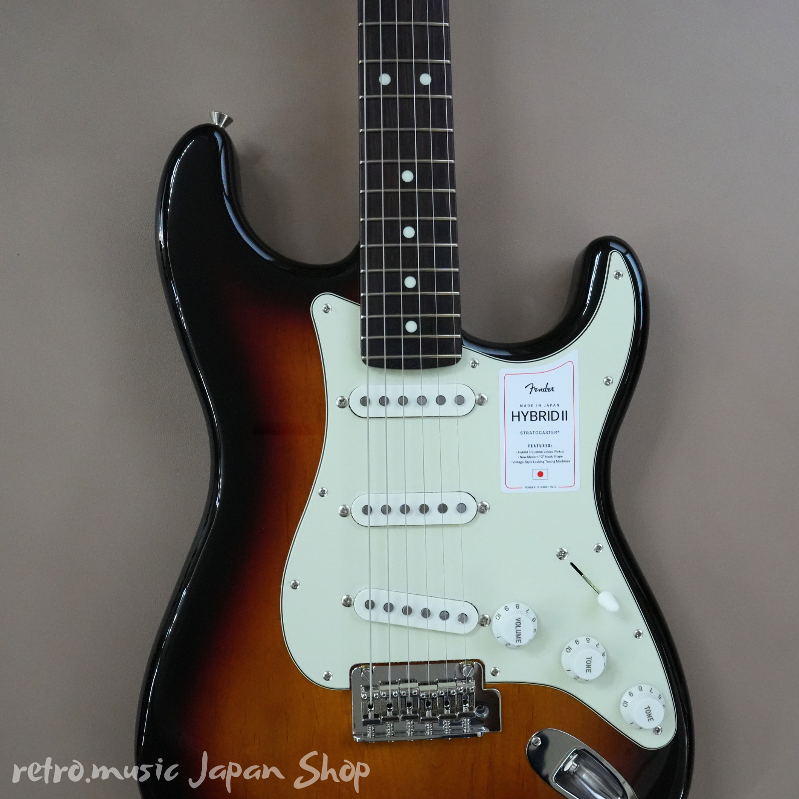 Fender Made in Japan Hybrid II Stratocaster Rosewood 3-Color Sunburst Guitar
