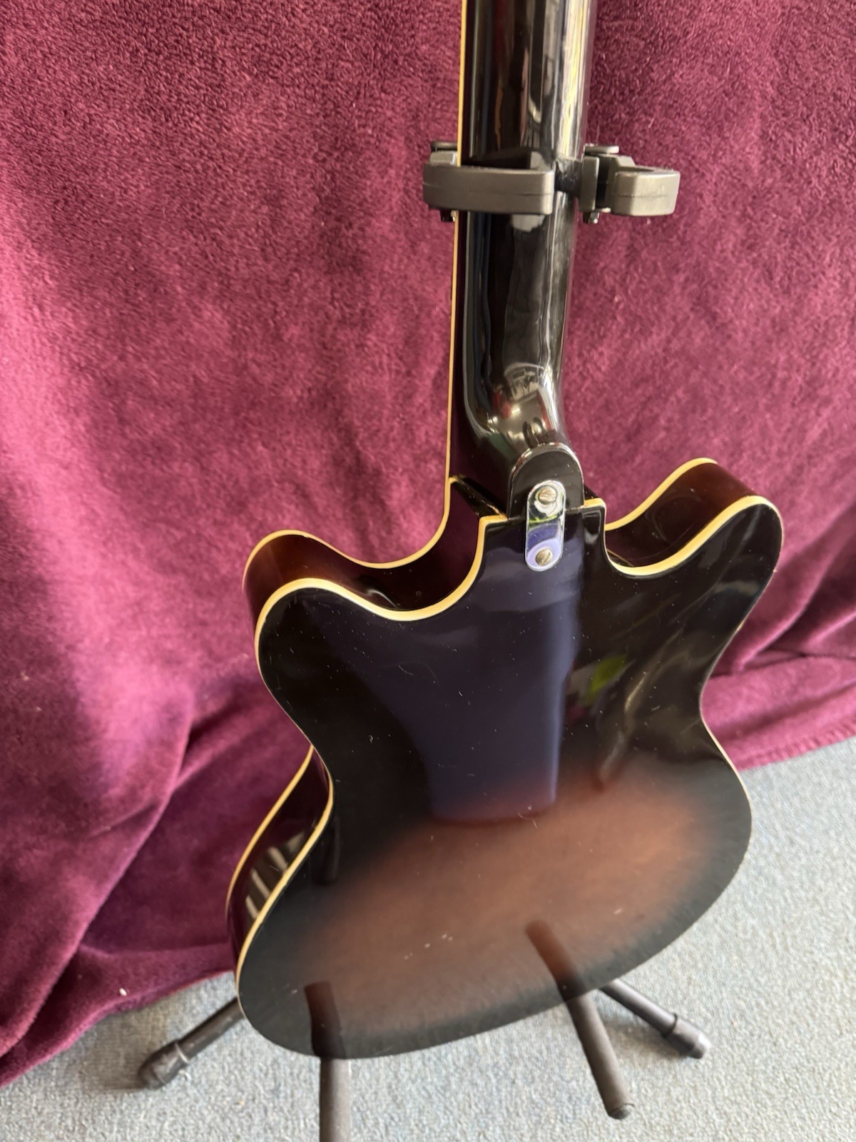 Electric Guitar TEISCO Del Rey EP-7 Model Semi Hollow Tobacco Burst Rare Color !