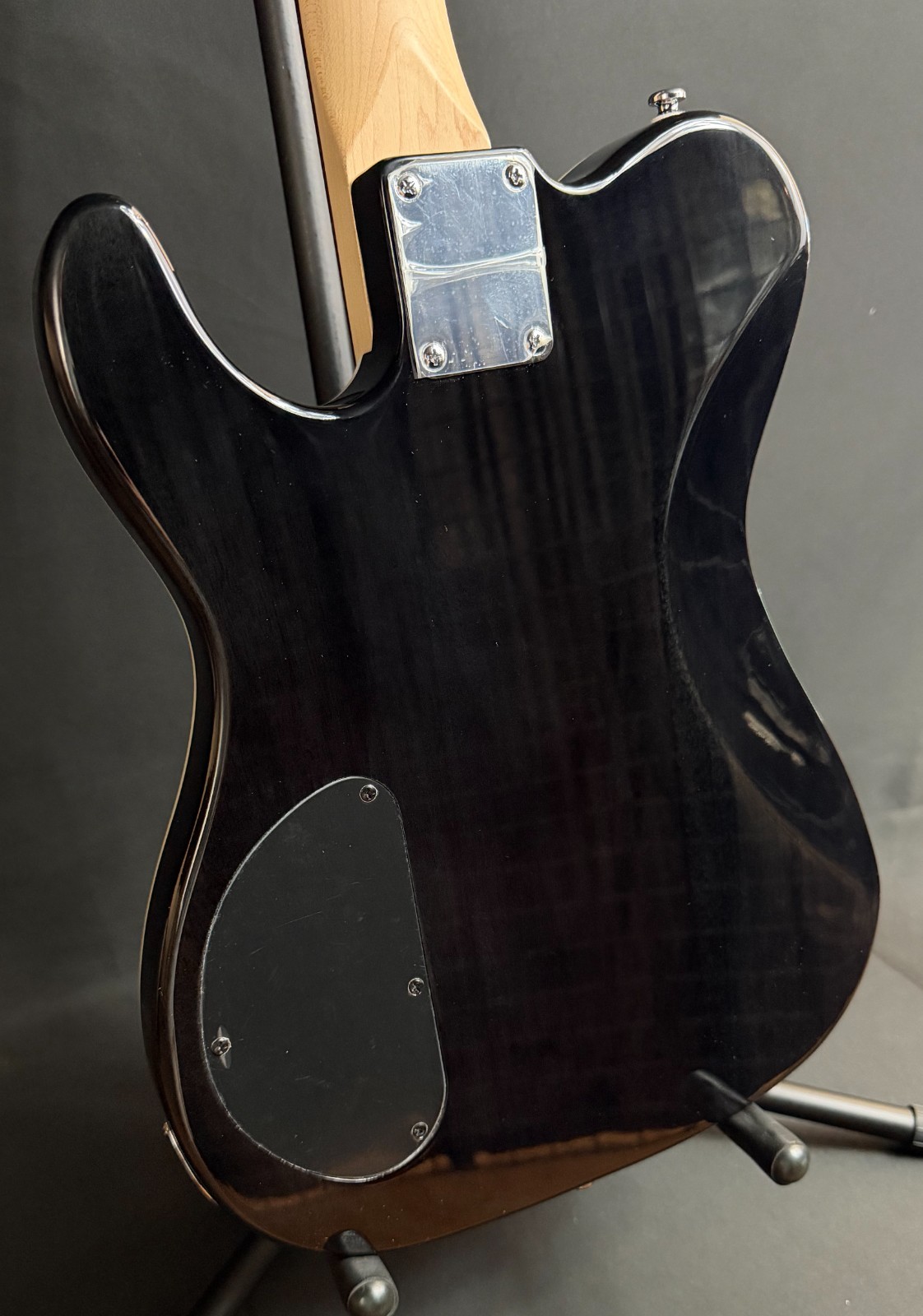 G&L ASAT Deluxe Electric Guitar Transparent Black Finish (083)