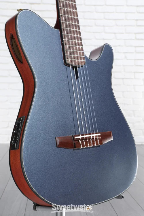 Ibanez FRH10N Thinline Nylon Acoustic-electric Guitar – Indigo Blue Metallic