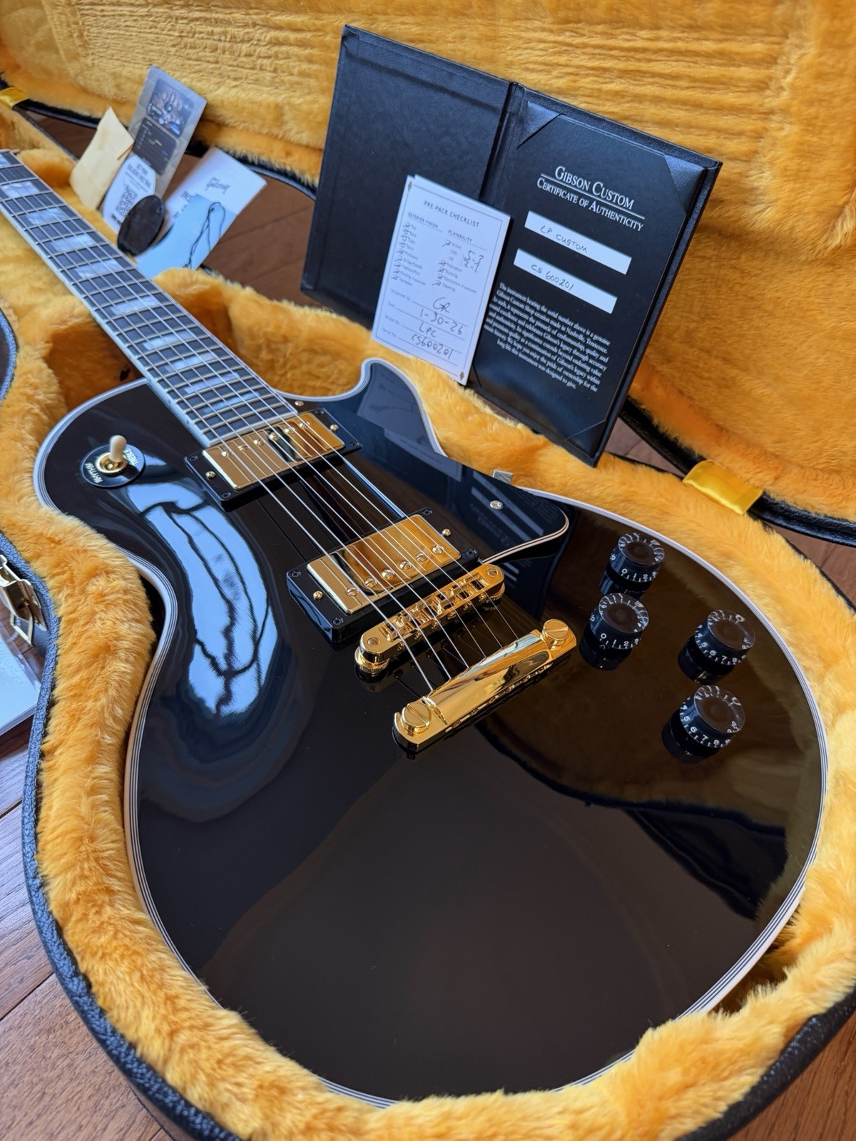 2026 Gibson Custom Shop Les Paul Custom – Ebony Black