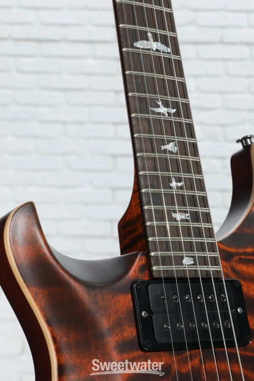 PRS Wood Library Custom 24 Left-handed 10-Top Electric Guitar – Orange Tiger