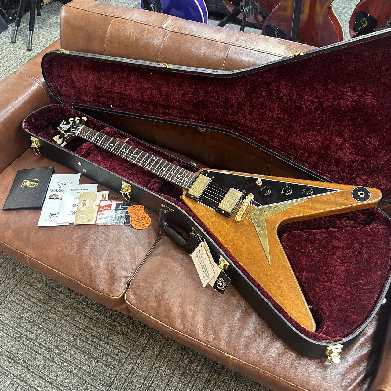 Gibson Custom Shop 1959 Flying V Mahogany Natural 2.81kg 2021 Electric Guitar