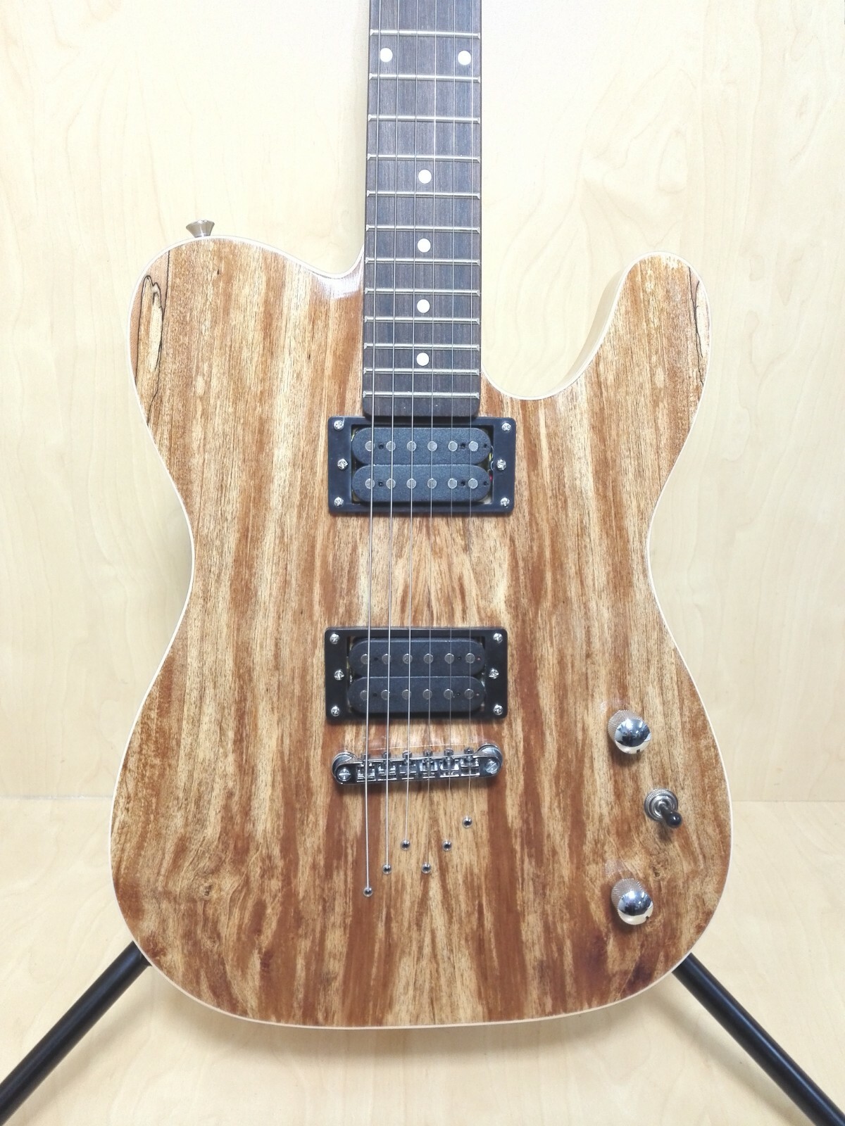Haze 19210 Solid Basswood +Spalted Maple Veneer Electric Guitar+Deluxe Foam Case