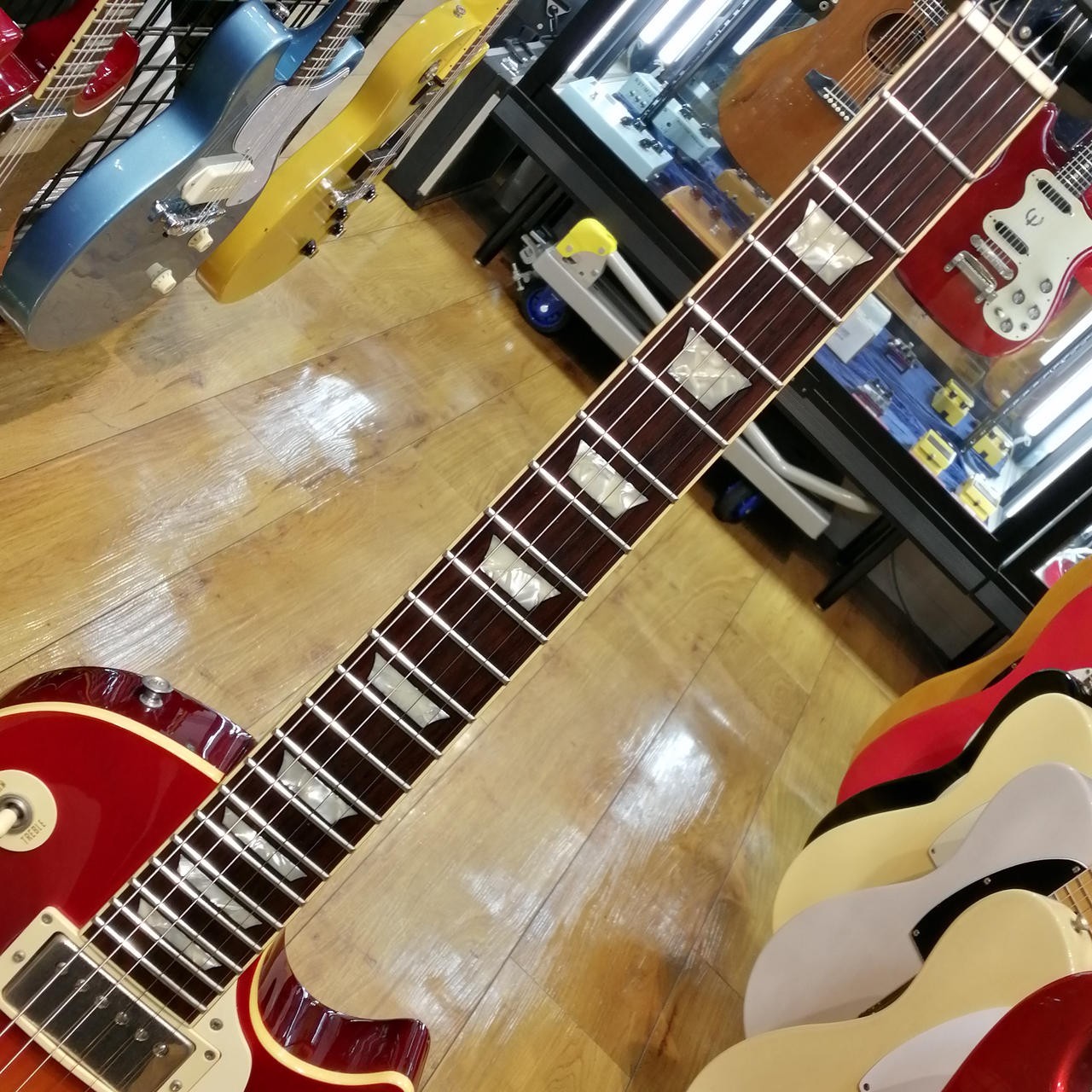 [ORVILLE] LPS-75 Les Paul Cherry Sunburst Electric Guitar Used From Japan GigBag