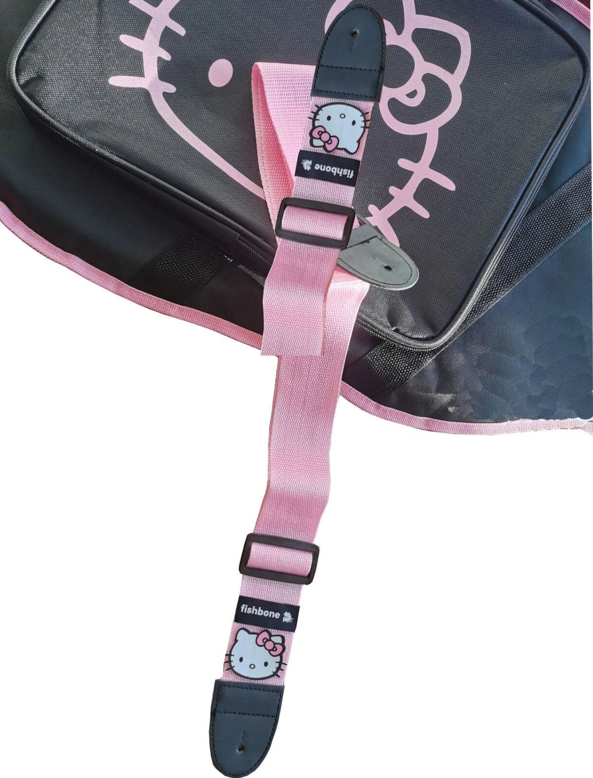 Fishbone custom fashionable PINK electric guitar Hello Kat + Bag Fast US SHIP