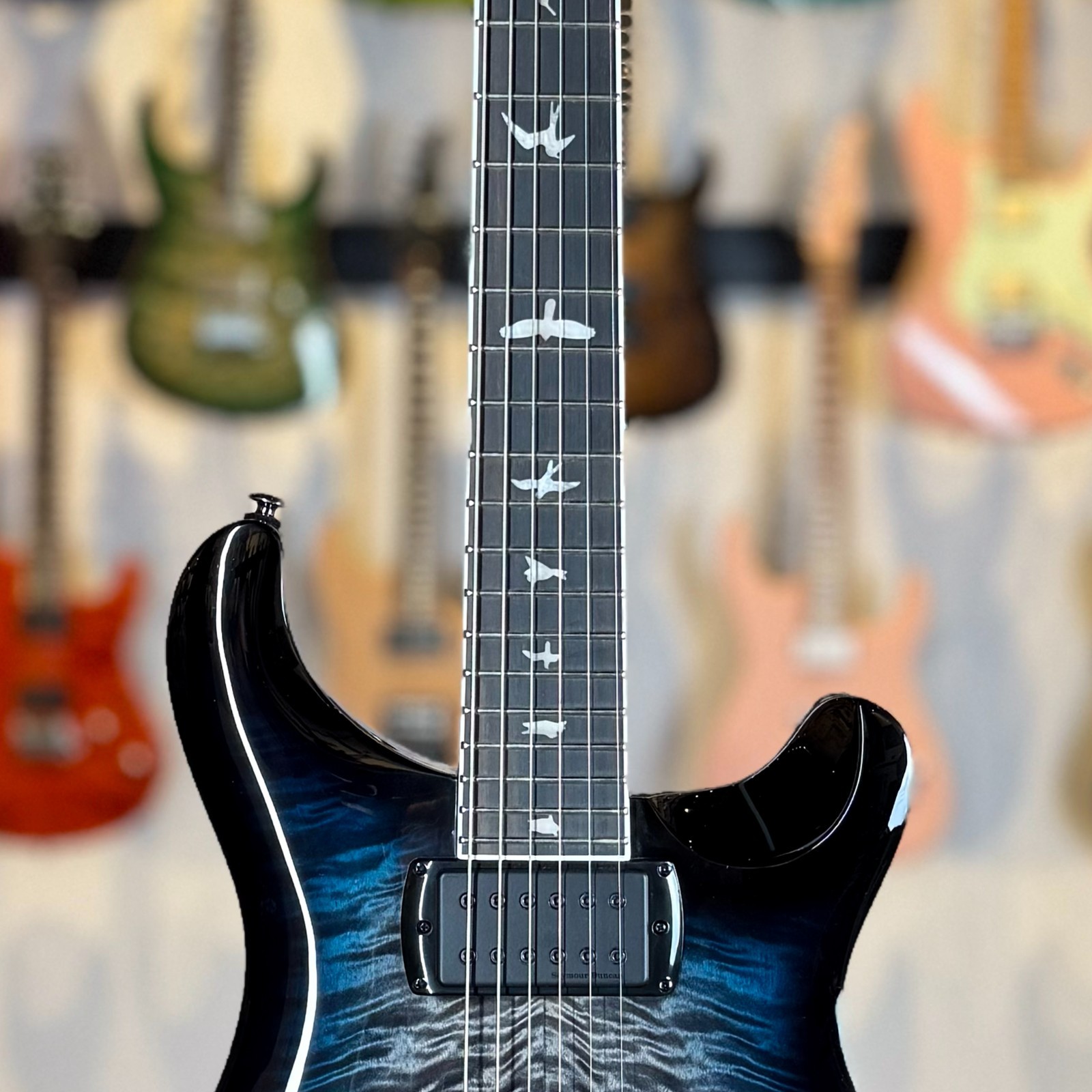 PRS SE Mark Holcomb – Holcomb Blue Burst – Quilt Maple