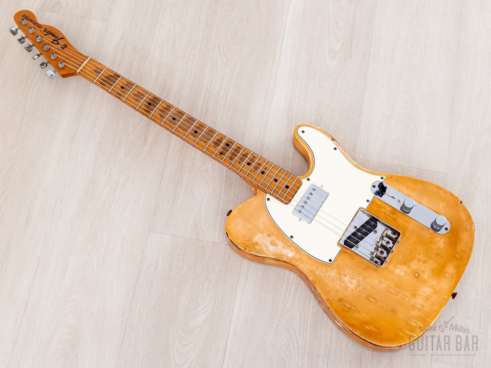 1968 Fender Telecaster Vintage Guitar Blonde w/ Gibson T Top Humbucker, Case