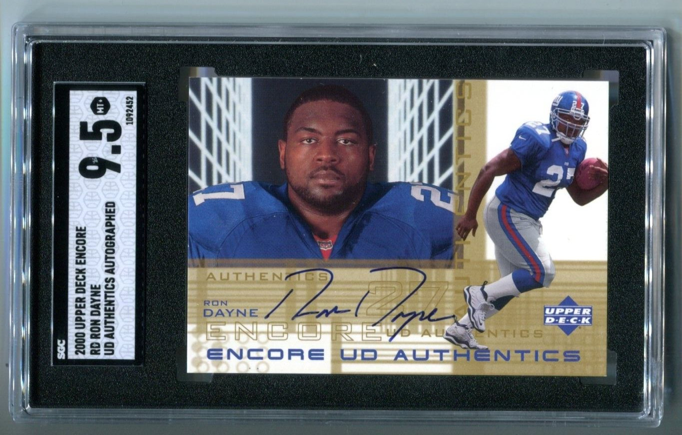 2000 UD Encore Ron Dayne Authentics RC AUTO SGC 9.5 MINT+