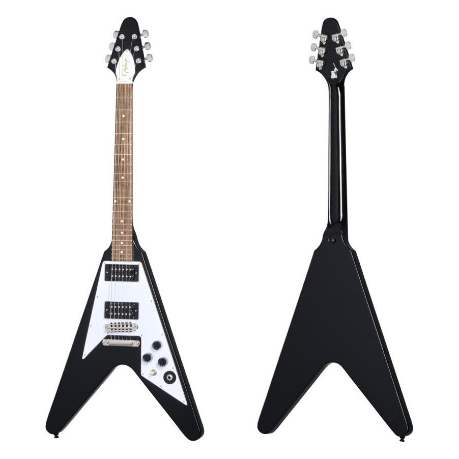Epiphone Inspired by Gibson Kirk Hammett 1979 Flying V Ebony w/Hard Case
