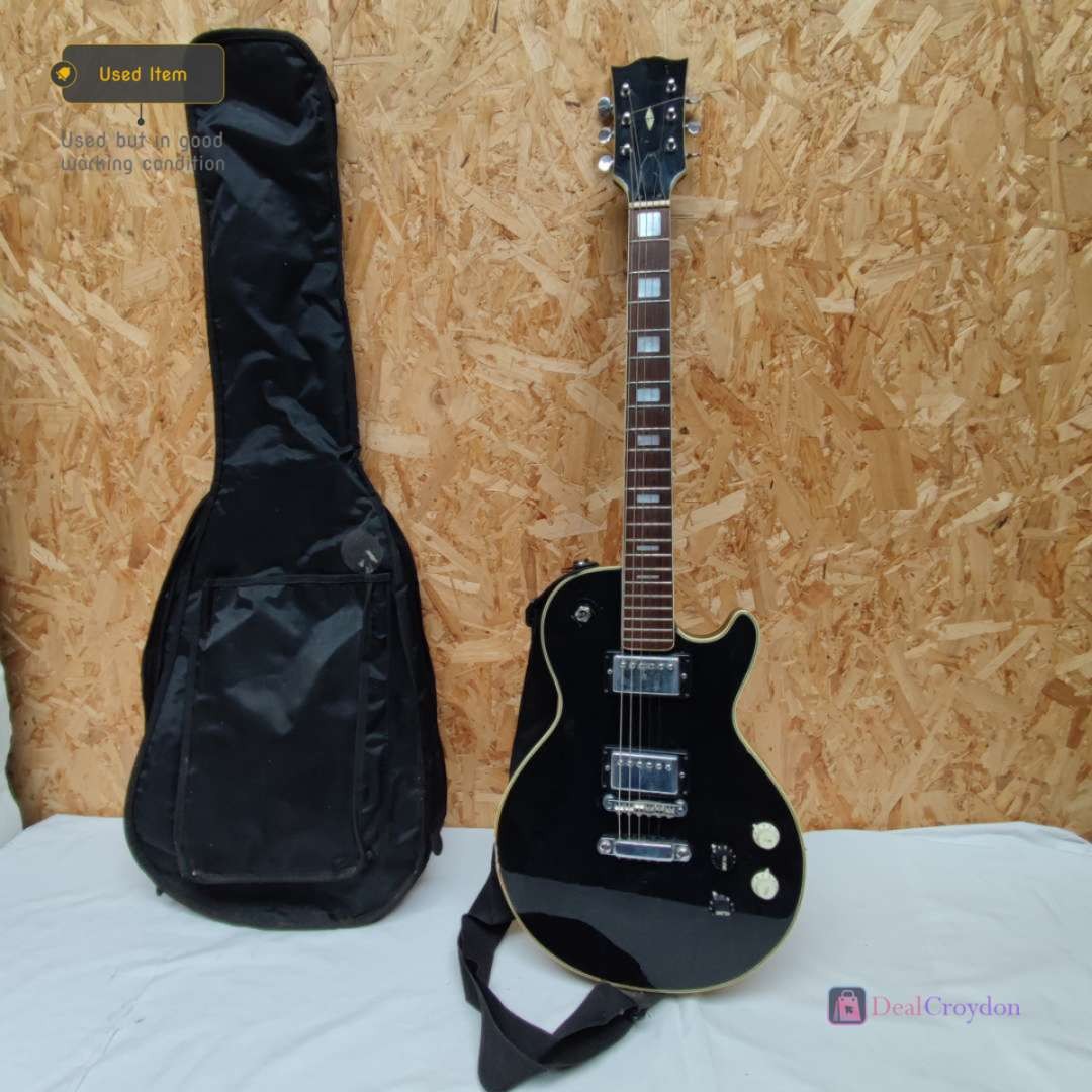 LES PAUL ELECTRIC GUITAR BLACK RETRO NO ACCESSORIES NO CABLES GIBSON