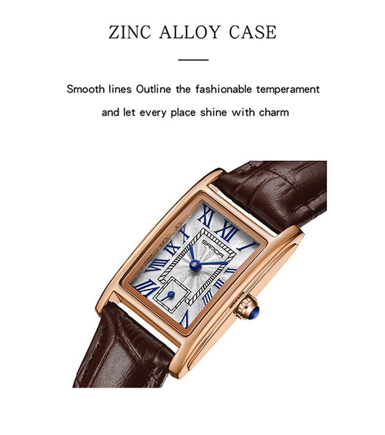 Sanda 1116 New Fashion 2023 Elegant Design Rectangle Dial Water Resistant Quartz
