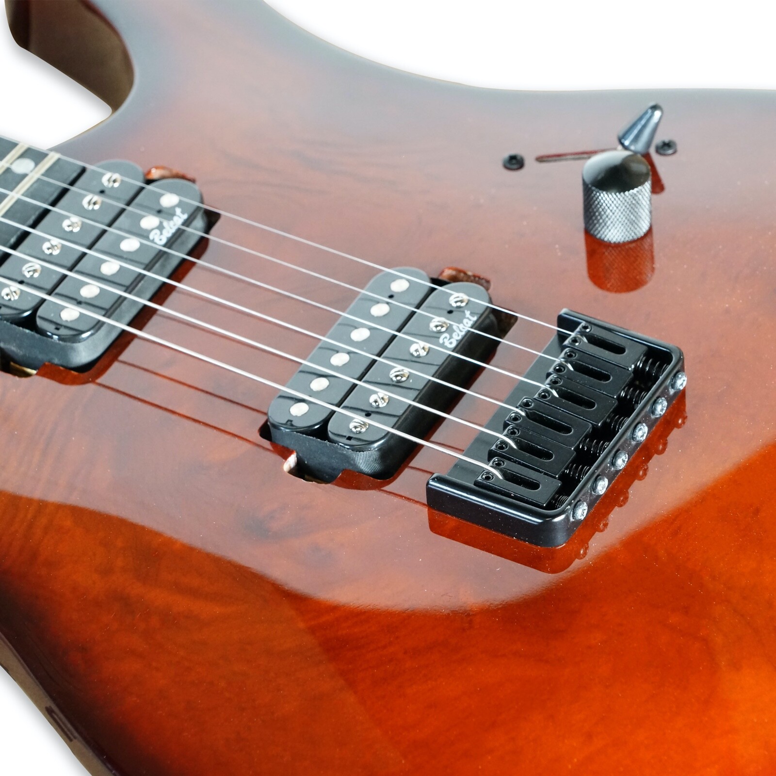 6 String Electric Guitar Maple Neck Burl poplar top Okoume Body