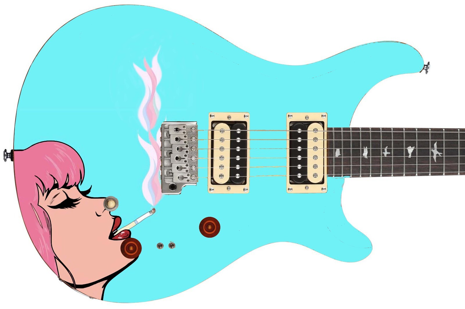 Guitar Skin Wrap Axe Re-Skin Pop Rock Backstage Bella Groupie Girl – 1214