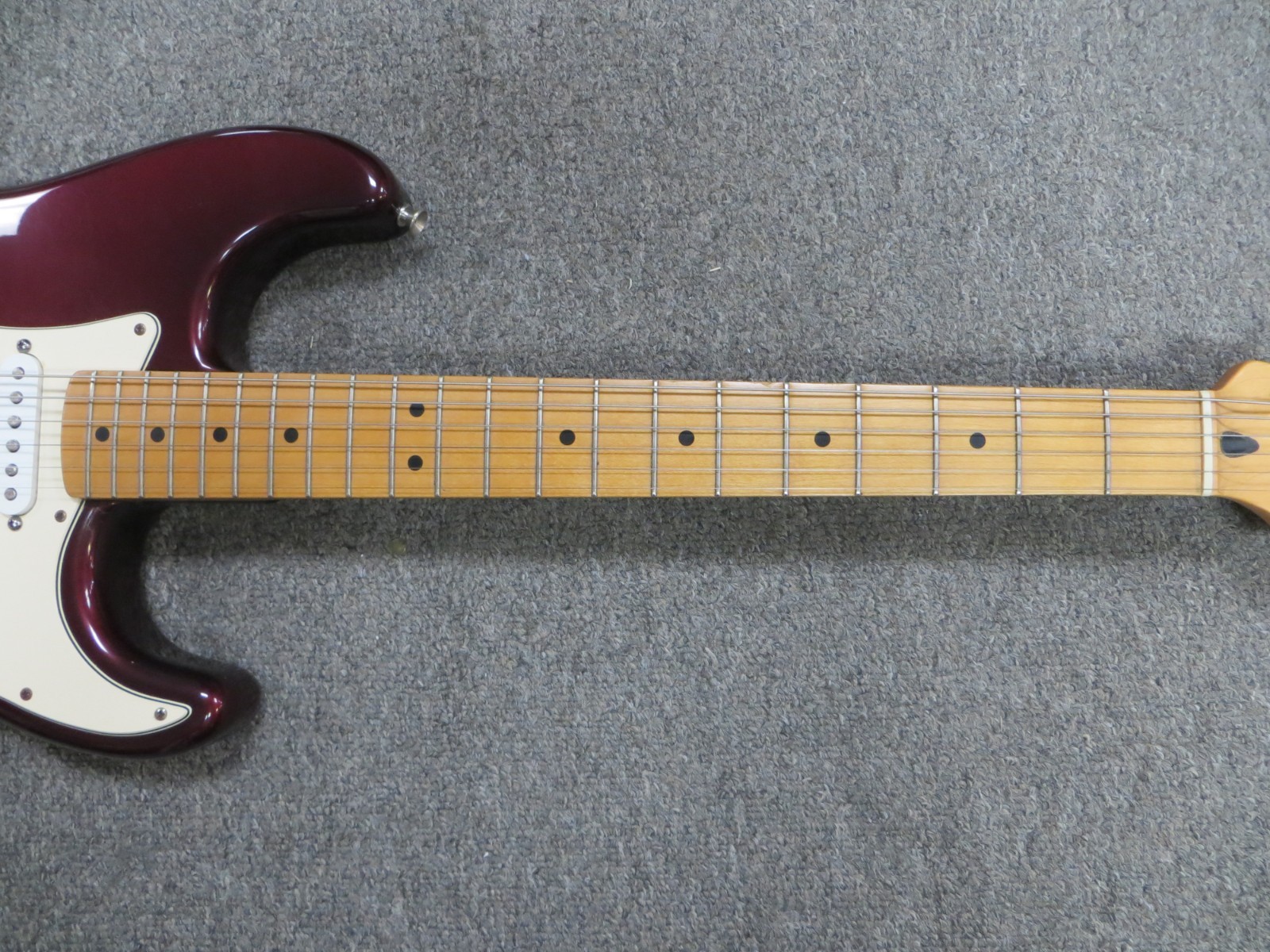 2003 Fender Stratocaster Maple MIM Mexico Fat Red Wine missing rear cover