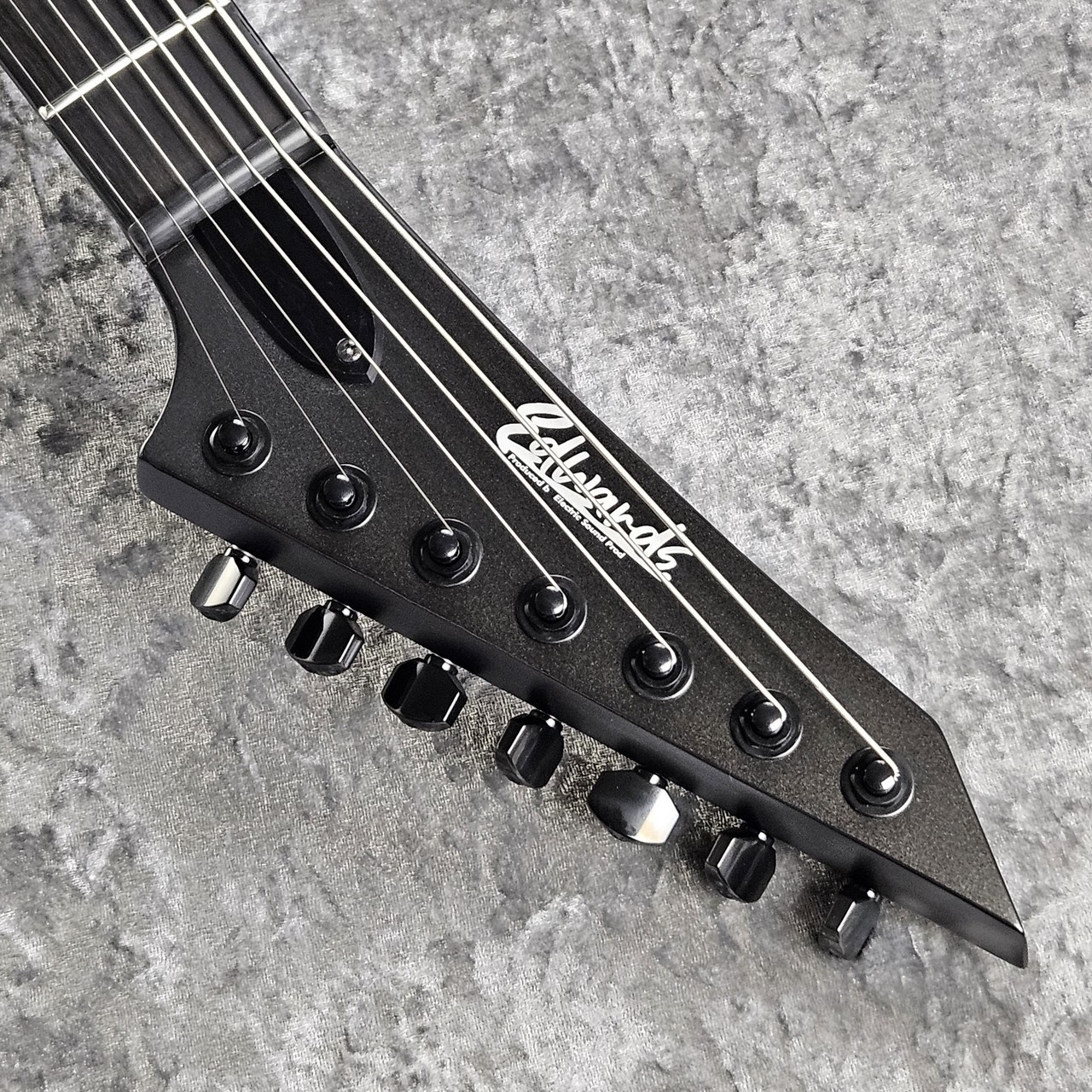 Edwards E-M-II-7 Metallic Black Satin Electric Guitar Used
