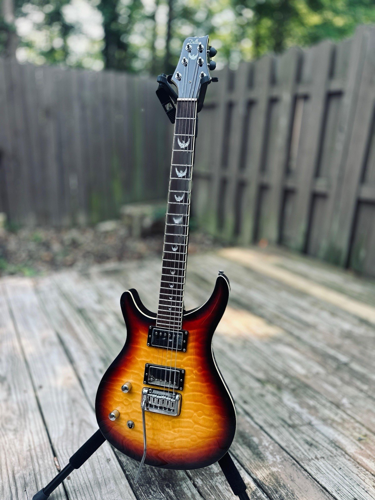 Dillion USA DR-1500 Left Handed Electric Guitar PRS Style Quilted Sunburst