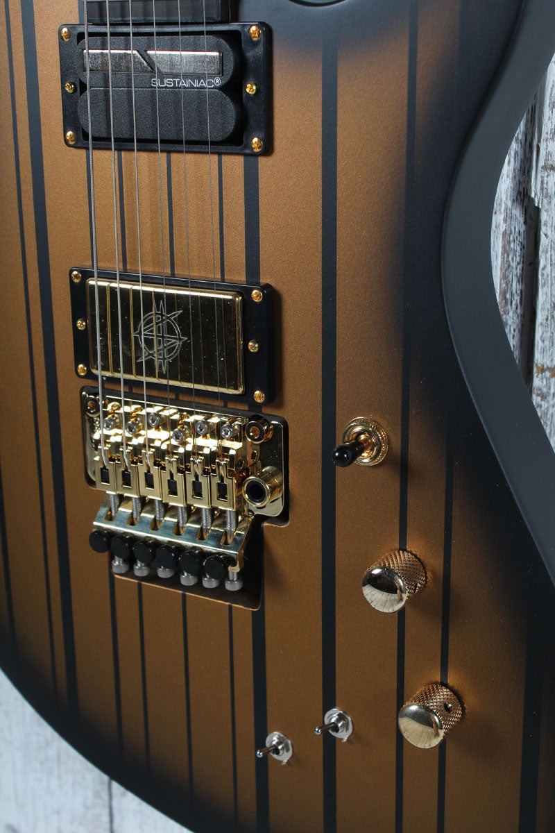 Schecter Synyster Gates Custom-S Electric Guitar Satin Gold Burst Finish