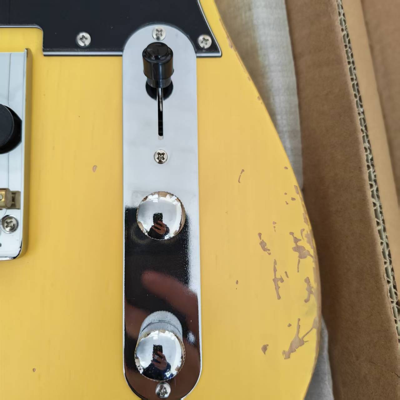 Custom 52s TL Heavy Aged Cream Yellow Electric Guitar SS Pickups 6String Ship US