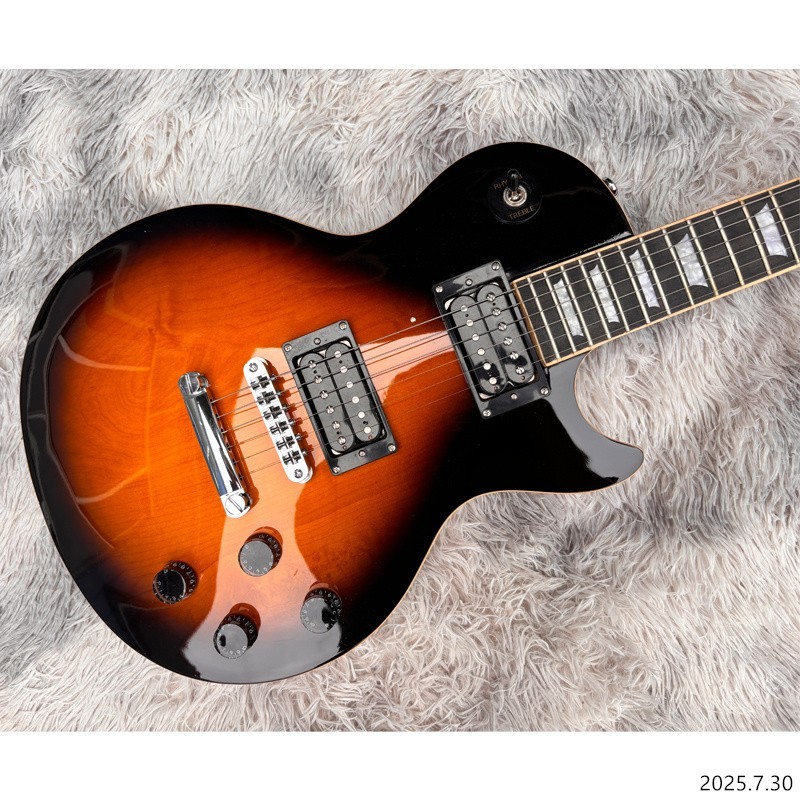 Electric guitar Tobacco black edge burst solid plain maple board top No pickgua