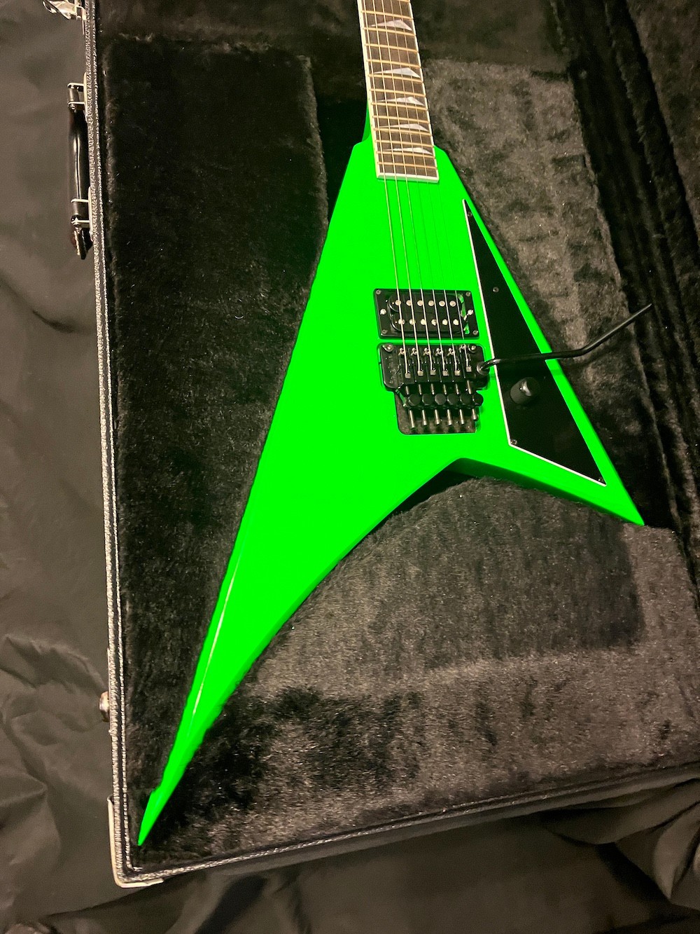 2024 OG Grover Jackson USA Concorde Flying V Guitar in Slime Green W/OHSC