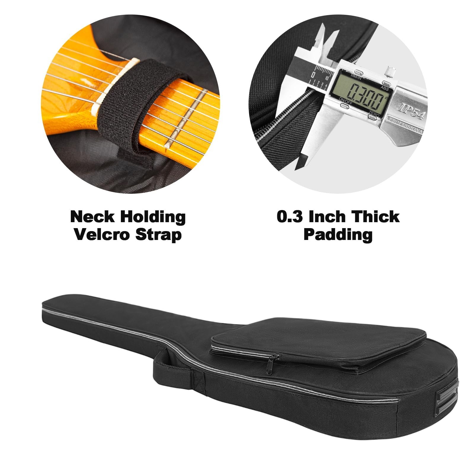 Electric Guitar Case 39 Inch Electric Guitar Bag 7mm Padding Waterproof Elect…