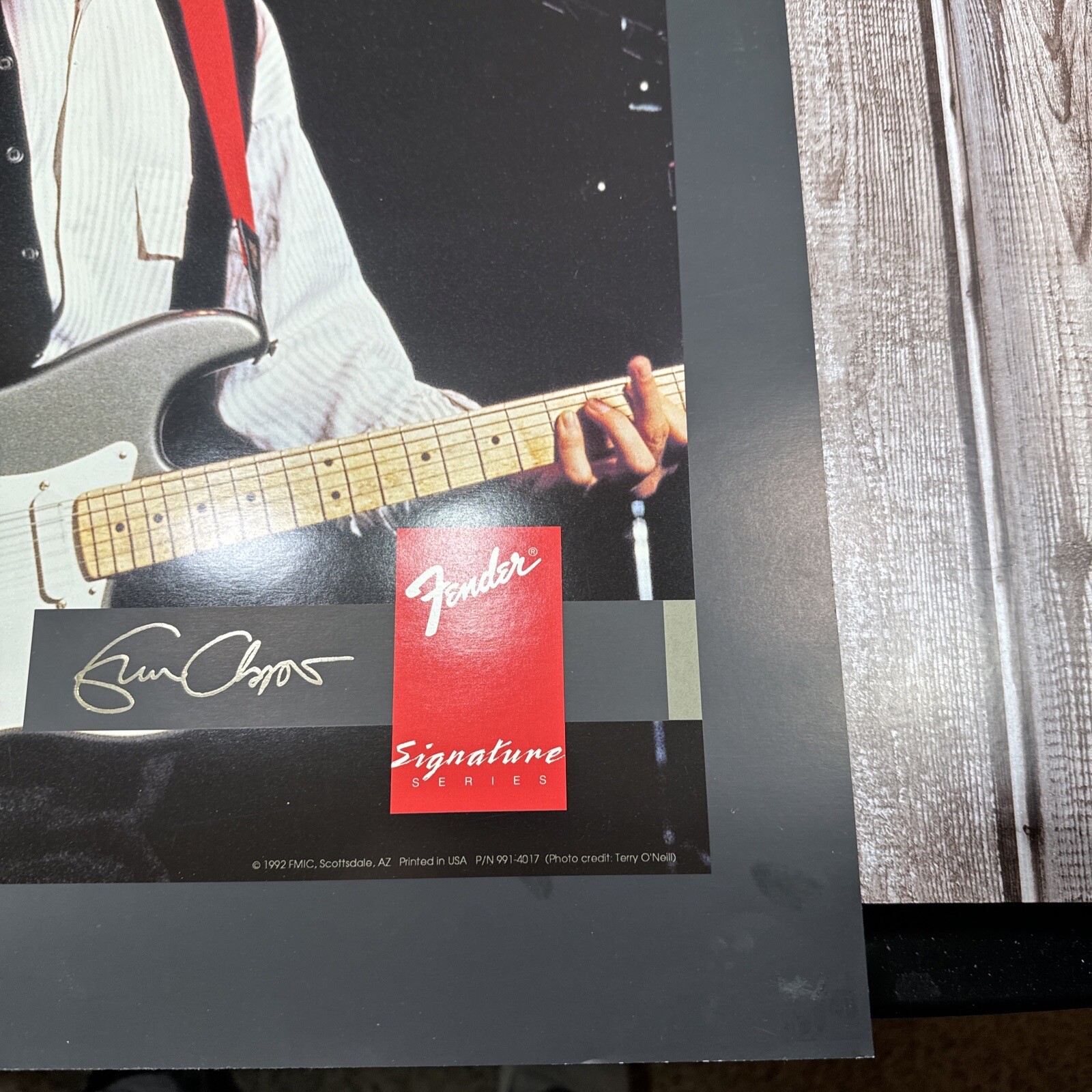 Fender Signature Series Stratocaster Eric Clapton 1992 Poster – Rare 22×17
