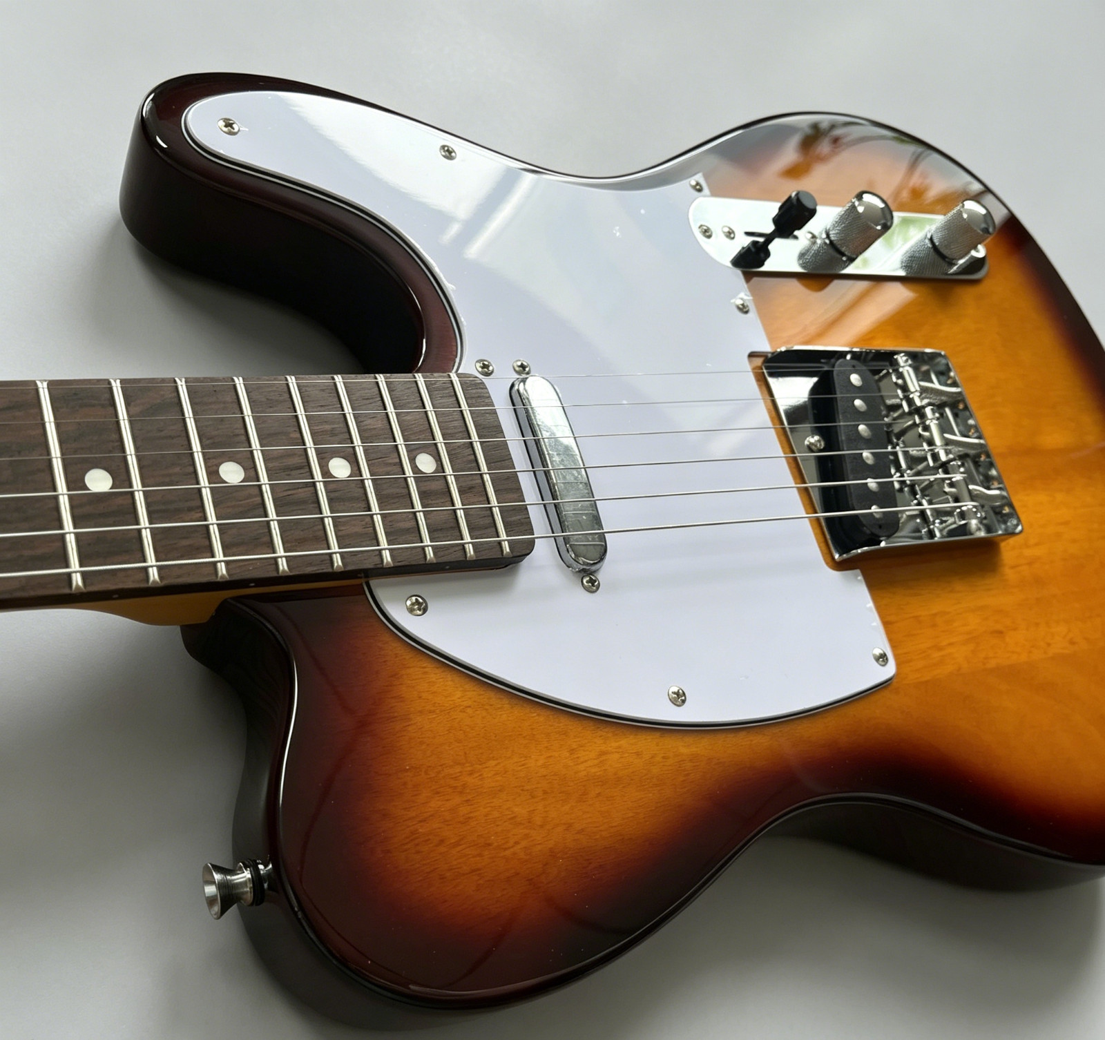 US STOCK TL Style Electric Guitar Sunburst Gloss Rosewood Fretboard Alder Body