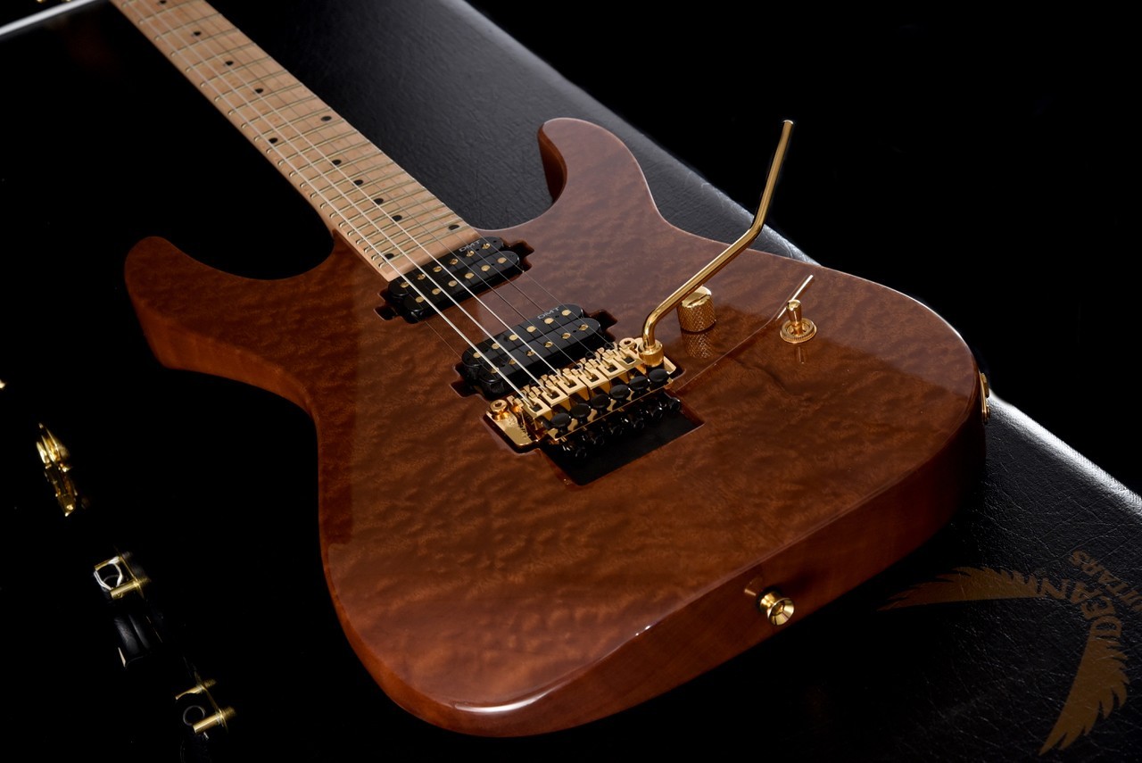 Dean MD 24 USA/AAA Burled Mahogany Natural/Purple Heart
