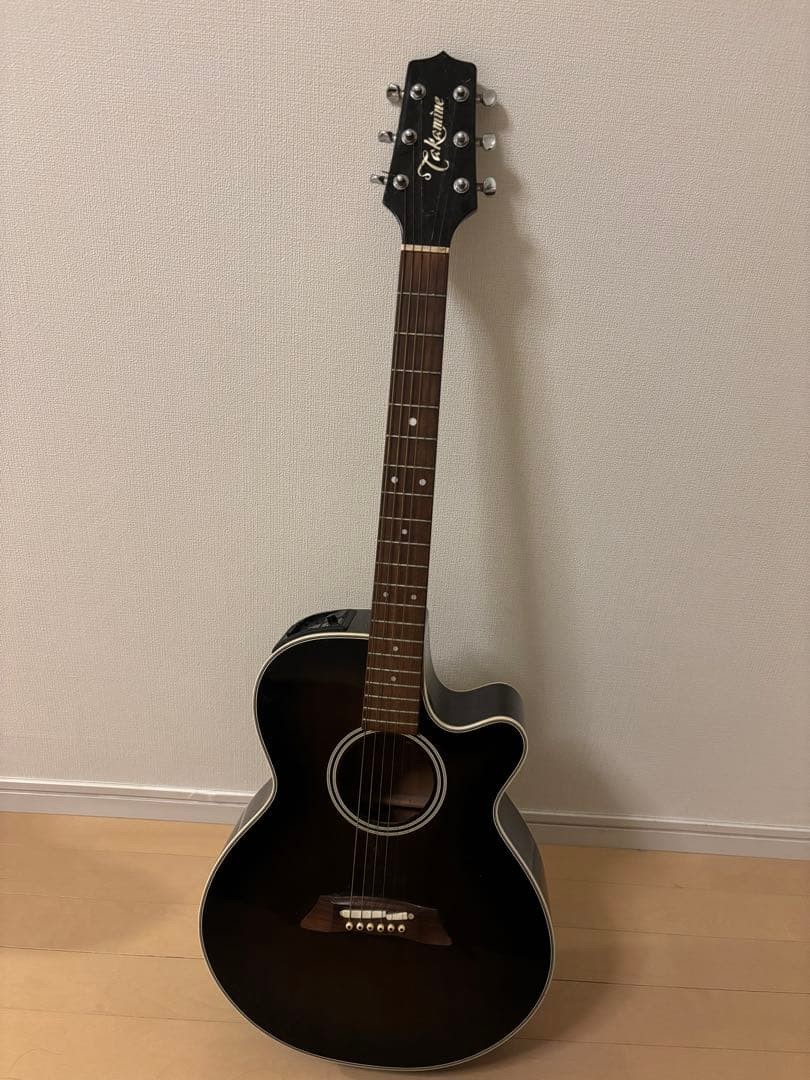 Takamine PT-106 Acoustic Electric Guitar Black Cutaway Japan w/Preamp
