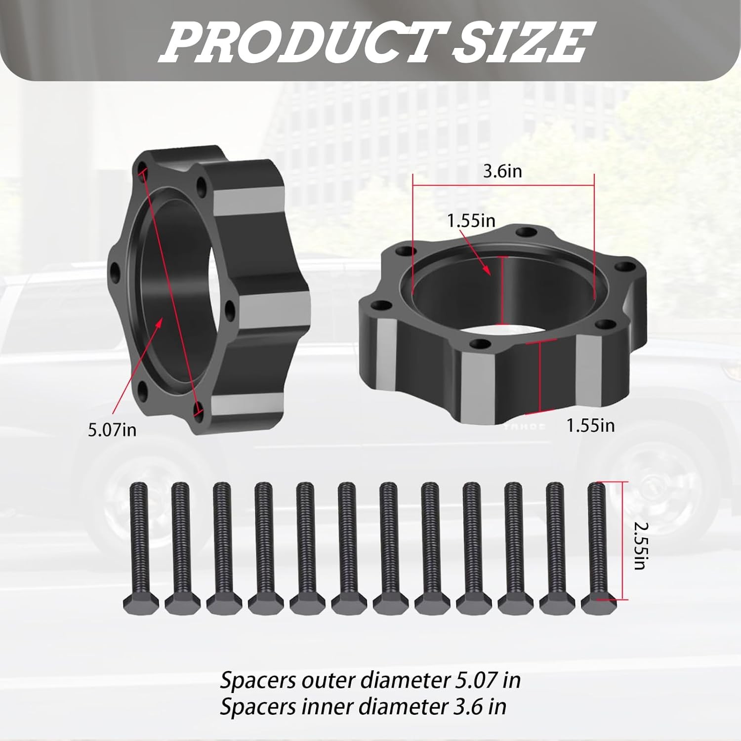 CV Spacers with Hardware Compatible with 99-16 Chevrolet GMC 1500 Pickups,00-…