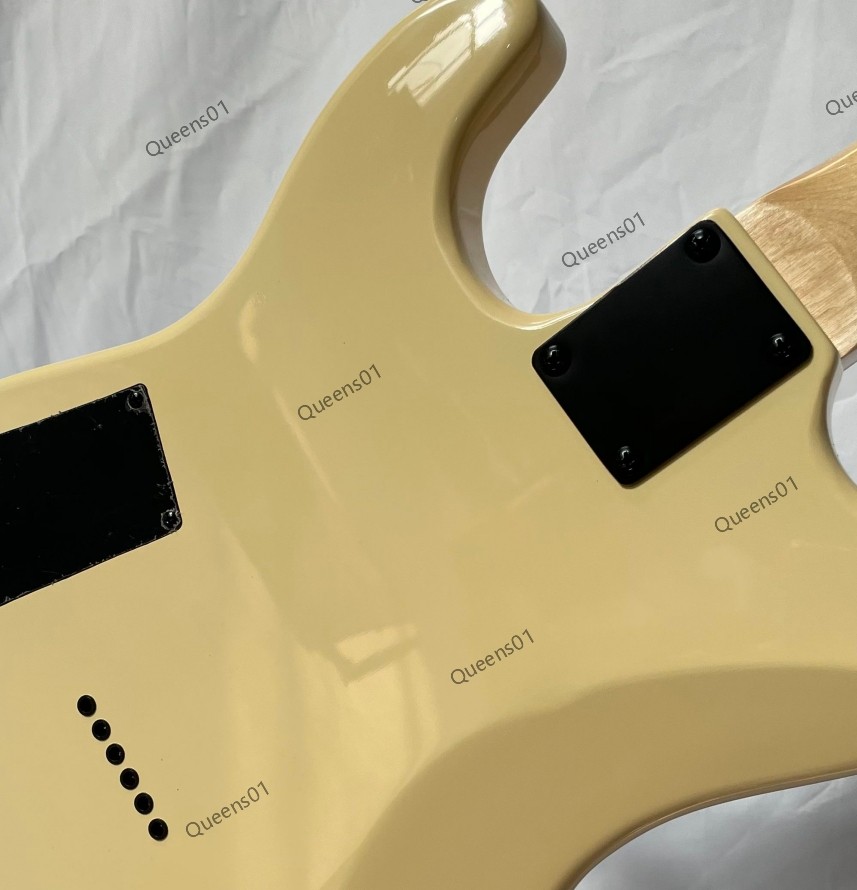 Yellow Electric Guitar Basswood Body Maple Neck Rosewood Fretboard Fast Ship