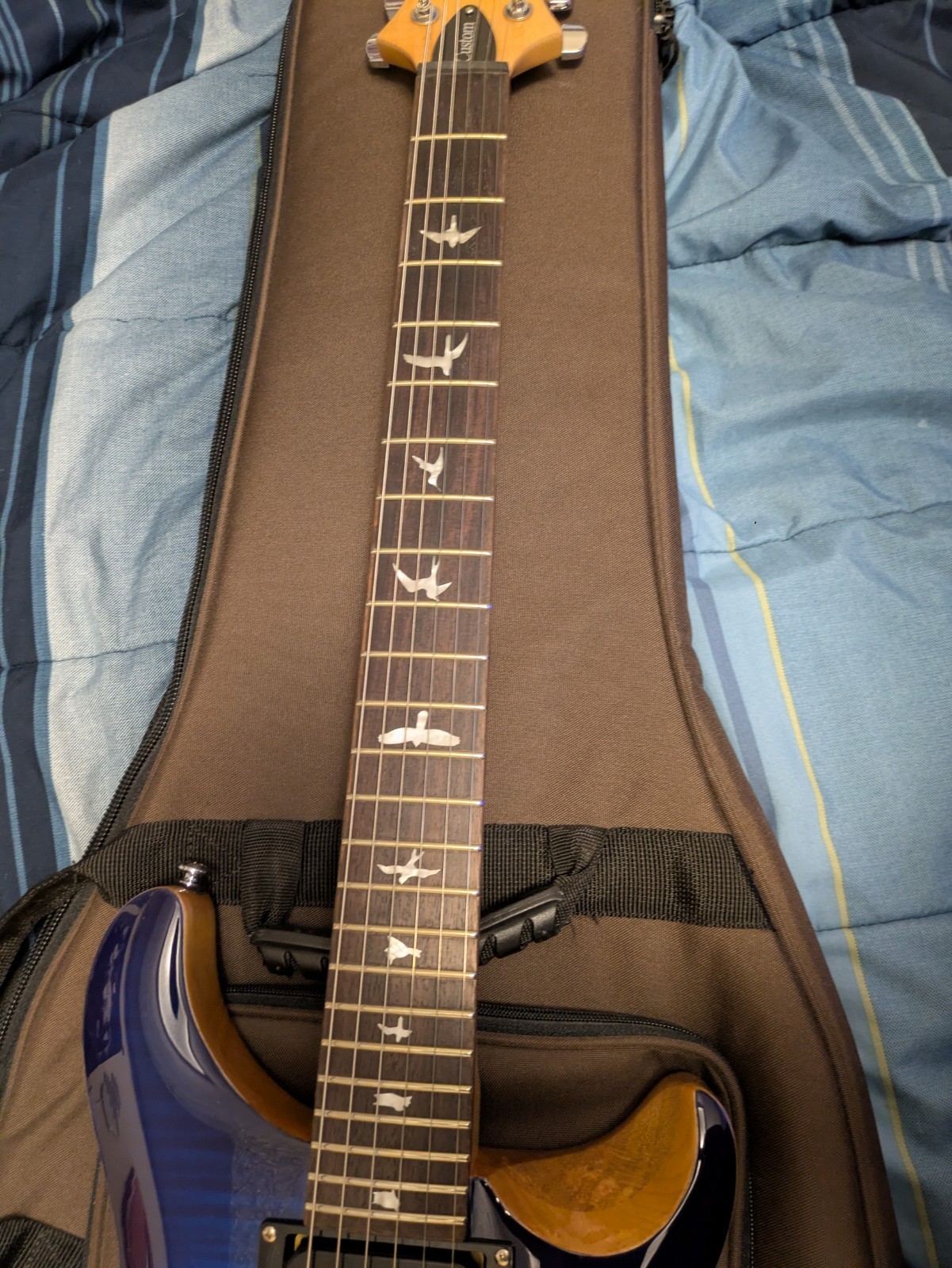 PRS SE Custom 24 Electric Guitar – Faded Blue Burst Pristine Condition