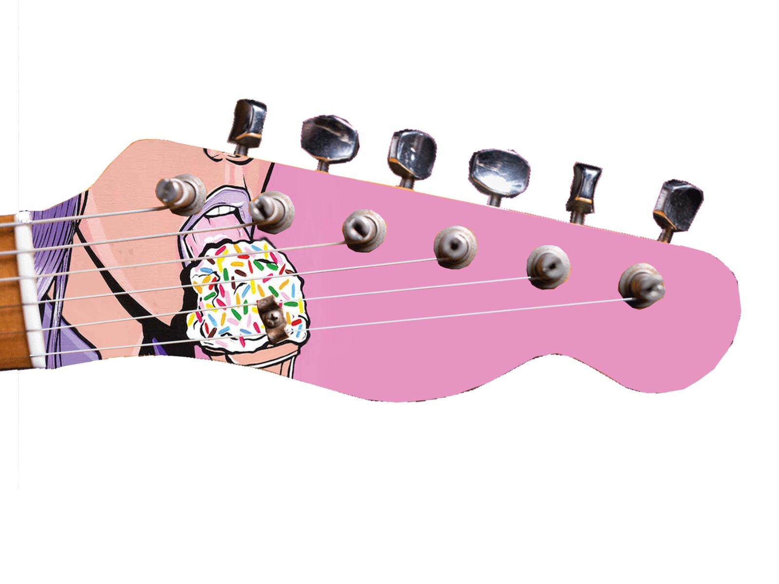 Guitar Skin Wrap Axe Re-Skin Pop Rock West End Girl Groupie Girl – 1213