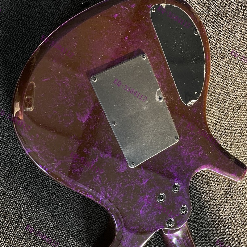 Ledux Parker Solid Electric Guitar Stainless Rounded Fret Edge Purple Fast Ship